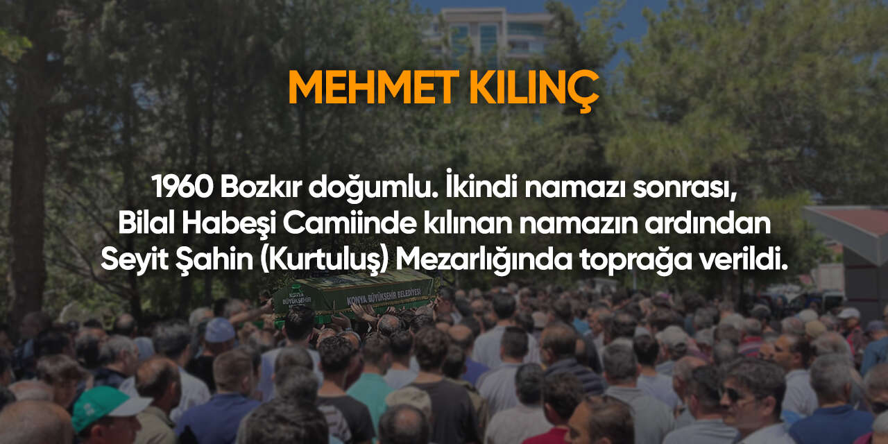 Konya'da bugün vefat edenler | 25 Kasım 2025 3